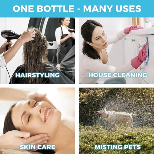 Hair Spray Bottle Continuous Water Mister Spray Bottle Empty Ultra Fine for Styling, Pets, Plants, water for Hair,Skincare, Plant Care, Pet Grooming, Cleaning