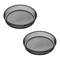 2 Pcs Ground Bird Feeder, Metal Mesh Round Birds Seed Feeder Tray ﻿ | Mesh Tray Outdoor Accessory