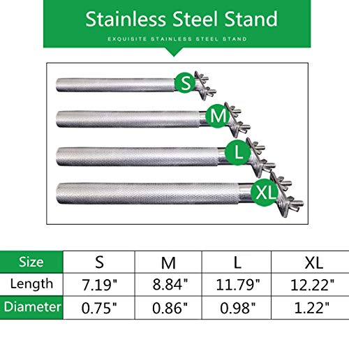 Litewoo Stainless Steel Parrot Perch Grinding Stand for Large Bird, XL | 12.2" x 1.2", stainless steel, durable, non-slip, trims beak & nails, for medium-large bird/cockatiel/macaw/african grey/cage - size: XL: 12.22x 1.22inch