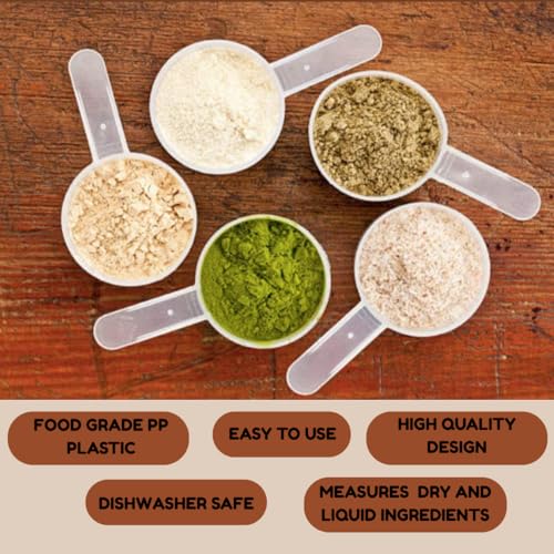 Long Handle Measuring Scoop - 1 Cup 8oz Opaque Spoon Single | Long handle plastic measuring scoop, Food grade BPA free polypropylene plastic, Perfect for kitchen baking pet food & powders - size: 250 cc | 1 Cup | 8 Oz. | 250 mL