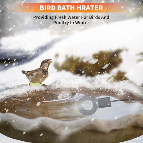 500W Utility De-Icer Submergible Cast Aluminum Chicken Water Heater for Livestock Tank Heater Bird Bath Heater in Winter - size: 500W