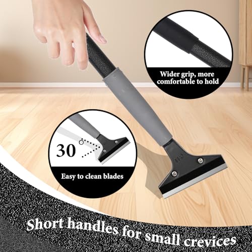 Floor Scraper Long Handle, Heavy duty floor scraper tool 16-47" made of stainless steel stronger with 5PCS extra 4Inch razor blade scraper tool is oil stains rust removal wallpaper cleaning tools. - size: 47 inch