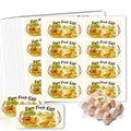 160 Pcs Farm Fresh Eggs Carton Labels, 4 x 2 in Rectangular Retro Font Chicken Unwashed Eggs Labels Self-Adhesive Egg Packaging Stickers for Chicken Egg Box Container Farm Supplies