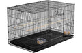 Topeakmart Pet Products Stackable Rectangle Flight Bird Cages for Small Birds Parrots Parakeets Cockatiels Conures Budgies Lovebirds Canaries Finches w/Slide-Out Tray - color: Black