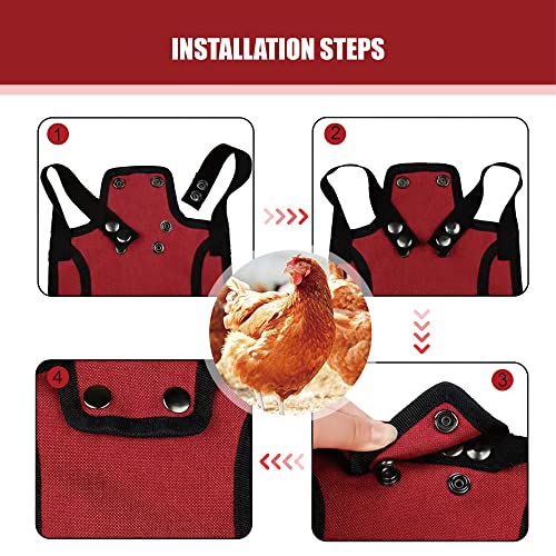 Chicken Saddle for Hens, Poultry Saver with Adjustable Strap, Feather Protector for Back and Sides, Outdoor Hen Apron