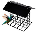 Durable Roof Top Bird Parrot Suet Reusable Feeder Stand for Outside Garden Yard Patio Hanging Metal Suet Cake Holder Squirrel Proof Weatherproof for Wild Hummingbird Woodpecker - style: With Roof Top