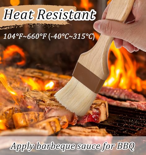 2Pcs Basting Brushes for Cooking, Cooking Brush for Oil and Sauce, Suitable for Oil Sauce Kitchen Baking Tools