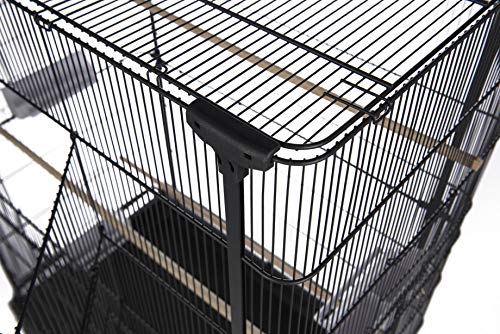 Prevue Pet Products Playtop Flight Bird Cage with Stand - F085, Black