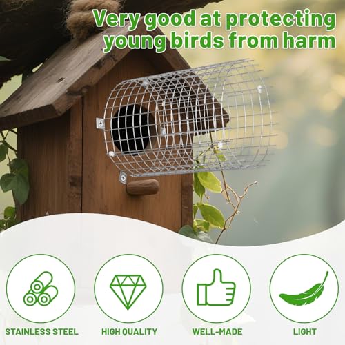 2Pcs Bluebird House Protector Guards, Stainless Steel Birdhouse Hole Entrance Protector for Birdhouse Entrance Protection By Keeping Out Predators and Their Babies Safe