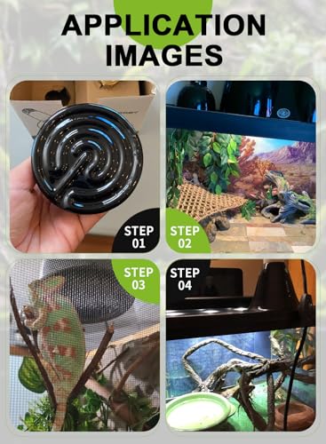 2-Pack 100W Ceramic Heat Lamps with 1-pcs Digital-Thermometer | Heater Emitter Bulbs, for Reptiles, Amphibians, Chicken Brooder Coop Lizard Turtle Snake, No Light No Harm