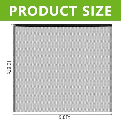 10.8 x 9.8 Ft Black Large Fruit Tree Netting with Zipper and Drawstring, Breathable Mesh Garden Bird Netting Plant Cover, Insect Bird Barrier Net Mesh for Protect Fruits Plants from Squirrel Bugs - color: 1 Pc, size: 10.8 x 9.8 Ft