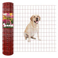 Red PVC Coated Welded Wire Fence 36" x 50' Roll, 2"x3" Mesh, 16 Gauge | Vinyl Coated Garden Fencing, Yard & Pet Barrier, Chicken Wire Fencing, Dog Enclosure Mesh, Vegetable Plant Protector - color: Red, size: 2''x3'' 16GA 36''x50'