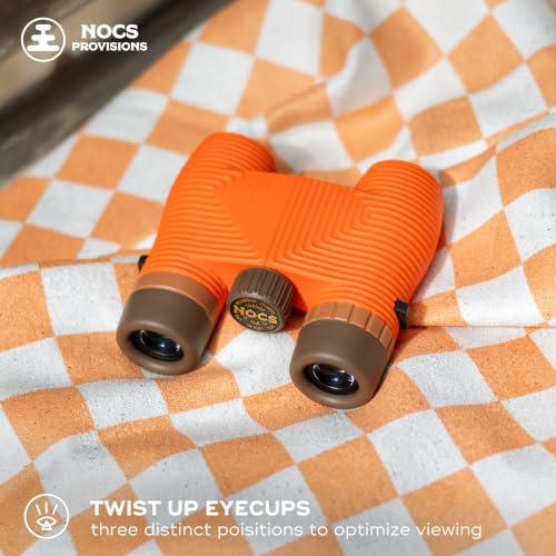 Nocs Provisions Standard Issue 10x25 Binoculars, Waterproof, Bird Watching | 10X Magnification, Bak4 Prism, Wide View Multi-Coated Lenses, Hiking & Backpacking, Adults & kids - color: Sacrodes Red, size: 10x25