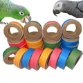 24Pcs Fatty Bagels Bird Toys for Parrots Durable Cardboard Chewing Shredding Foraging Foot 1.75" for Medium & Large Parrot Amazons Mini Macaws African Greys Cockatoos Eclectus Senegal - size: 24PCS