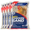 Sun Joe 4 Pack Chicken Coop Sand Natural Mineral Poultry Bedding, 50 lb Bag | Coarse Grade Poultry Bedding, Washed, Screened & Dried Habitat Supplies - size: 4 Pack