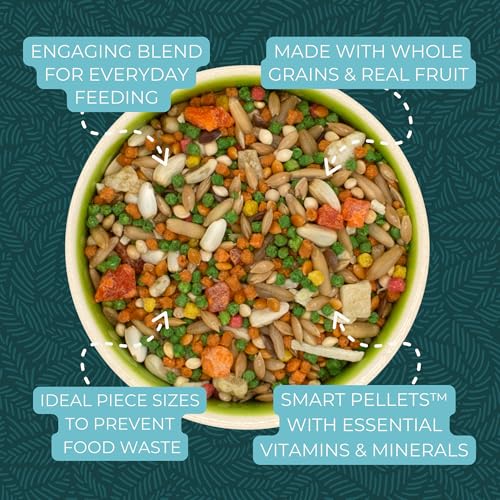ZuPreem Smart Selects Parakeet & Budgie Food, Seed Blend, Small, 2 lb | Bird Food, Parrot & Parakeet Food, Budgie, Pellet Mix, Smart Pellets, Vitamins, Minerals, Seed Blend, Made in USA - size: 2 Pound (Pack of 1)