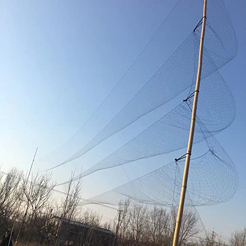 Mist Net Deep Pockets Nylon 110/2D 15mm Mesh Size Bird Netting,Invisible Net,Anti Wind System,Airport Bird Prevention (10x40 ft) - size: 10x40 ft