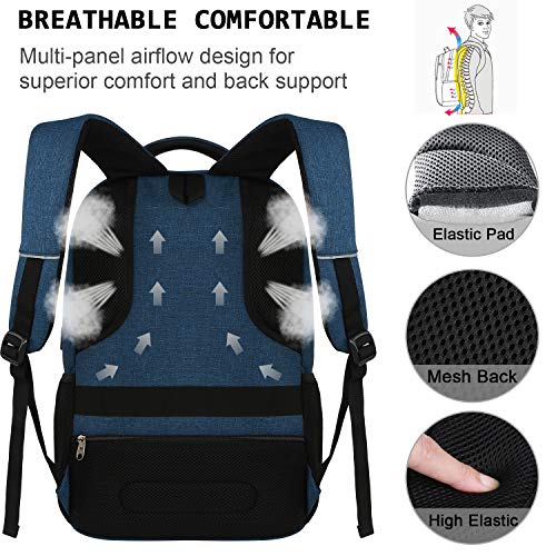 Laptop Backpack,Business Travel Anti Theft Slim College Backpack | Water Resistant Durable Computer Bag Gift for Women & Men Fits 15.6 Inch Laptop and Notebook - Blue - color: Blue, size: 15.6 Inch, style: Laptop