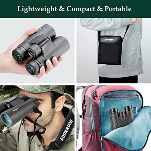 12x42 High Powered Binoculars for Adults, Phone Adapter and Tripod | BAK4 Prism, FMC Optics, Waterproof, 367ft Wide View, 18.5mm Eyepieces for Bird Watching Cruise Travel Wildlife Viewing Sports - size: 12x42