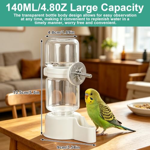 Bird Water Dispenser Plastic Bird Cage Hanging Drinking Device | 1 PCS Pet Bird Automatic Water Dispenser for Birds Love Birds Canary Easy to Install