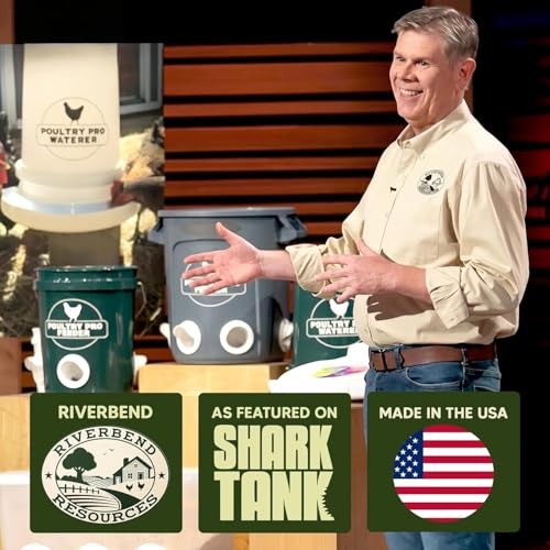 DIY Port PVC Gravity Fed Chicken Feeder 4 Ports and Hole Saw | Use for Buckets, Barrels, Bins, Troughs | Rain Proof, Weather Resistant, No Waste Chicken Feeders | As Seen on Shark Tank, Gravity Fed Chicken Feeder, for Buckets, Barrels, Bins & Troughs, Pou
