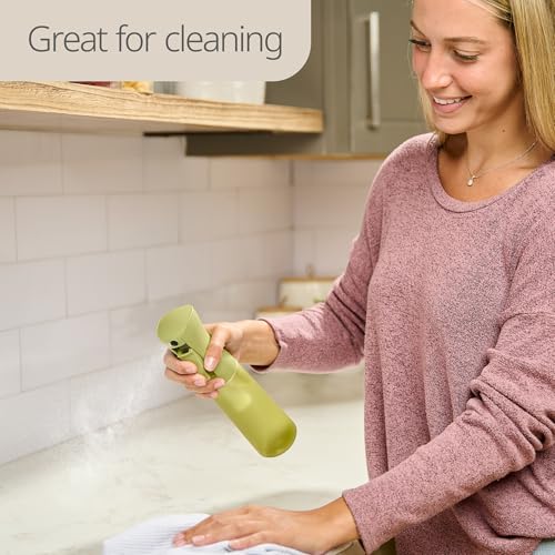 10 OZ Continuous Spray Bottles - Ultra Fine Mist Sprayer | Water Spray Bottle For Hair Stuff, Mister Spray Bottle For Plants Mister | Hair Spray Bottles For Hairstyling, Cleaning, Salons - color: Fern Green