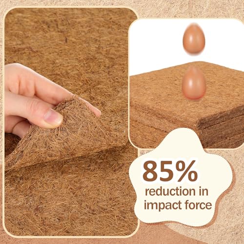 VioraWhite 10 Pack Chicken Nesting Pads 13x13'' Laying Hen Nesting Box Liners with 30 Pcs Wooden Fake Eggs Help Laying Hen for Chicken Coop Bedding Poultry Habitat Supplies