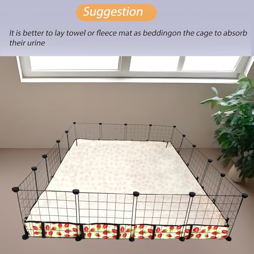 Guinea Pig Cage Liner，Washable Waterproof Oxford Cloth Cage Liners for Small Animals,Hamster Chinchilla Hedgehog Rabbit and Other Small Animals Not Include Cage(48x60 inches) - size: C&C 4x5(48x60 inches)