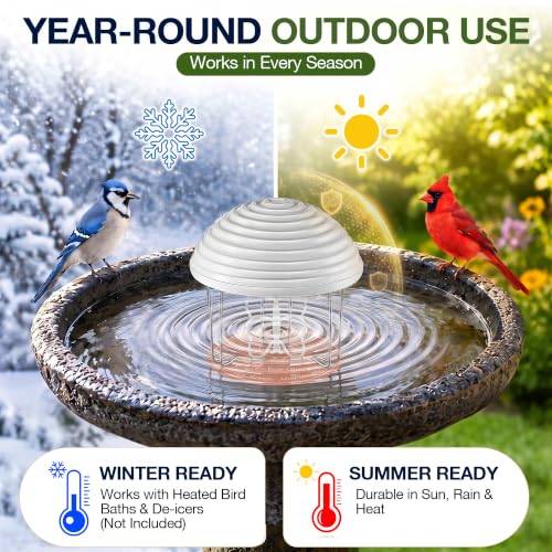 Bird Bath Water Agitator with 2 Round 99.99% Pure Copper Disk, Battery Powered Bird Bath Circulator, Quiet Waterproof Mover Keeps Water Fresh for All Season Use (Butterfly Paddle) - style: Butterfly Paddle