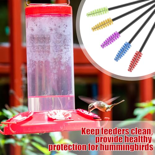 Zhehao 13 Pcs 2 Size Hummingbird Feeder Cleaning Brush Bendable Cleaning Brushes for Hummingbird Feeder Outdoor Water Bottles Various Size(Red, White) - color: Red, White