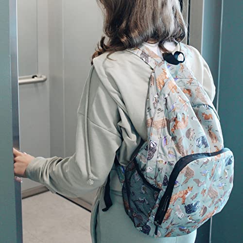 ECO CHIC Hiking Lightweight Packable Backpack - Foldable Daypack for Travel & Hiking & Outdoor Adventures - Waterproof Backpack from Recycled Materials (Puffins Teal) - color: Puffins Teal