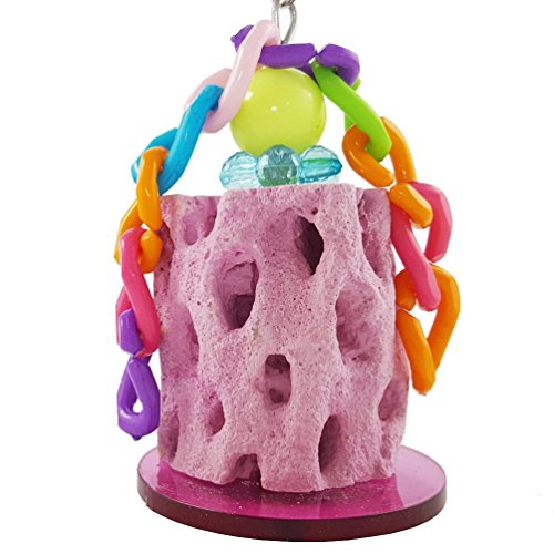 Wontee Bird Calcium Chew Grinding Treats Toy for Parrot & Small Pets (1 pc) | Minerals, colorful, trimming and cleaning bird beaks, for budgies/cockatiels/conures/quaker/senegal parrot/gerbils/rats/mice - size: A (1 Pack)