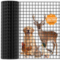 Welded Wire Fencing 36 Inch x 50 Foot,2 Inch x 2 Inch 16GA Black PVC Wire Fence,Vinyl Coating Metal Wire Mesh for Yard Vegetable Protection Goat & Poultry Netting - size: 36in*50ft 2″×2″