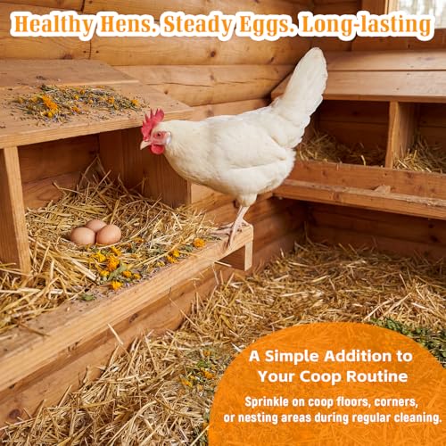 PJT Premium Chicken Nesting Herbs - 12oz Pre-Mixed Blend of 7 Dried Botanicals for Nesting Boxes, Coop & Chicken Dust Bath, Natural Herbal Refresher, Supports Natural Egg Laying - size: 12 Ounce (Pack of 1)