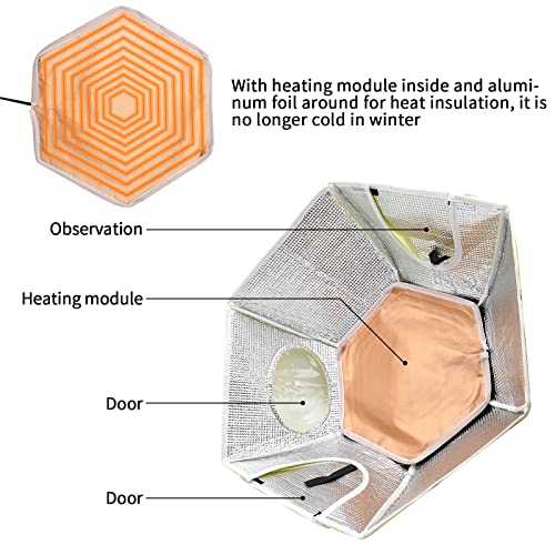 Chicken Brooder Box for Chicks | Chicken Coop Heater Chick Brooder Heating Plate for 10 Newborns Chicks Ducklings Quail Goose Birds Poultry Breeding Box