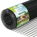 Gbekery Black Hardware Cloth 1/2inch 48in x 100ft 19 Gauge, PVC Coated Galvanized Steel Chicken Wire Fence Roll Garden Plant Welded Metal Wire Fencing Roll, Rabbit Cages Snake Fence, Black - color: Black, size: 1/2 inch 48in x 100ft