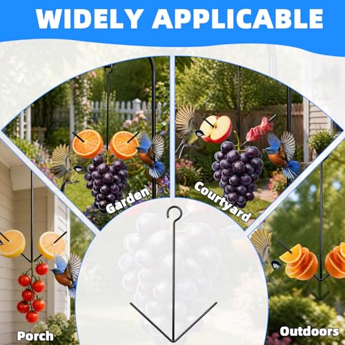 Black Oriole Feeder for Outdoors, Hanging Fruit Holder | Black hanging metal feeder holds oranges, jelly or fruit to attract orioles to gardens, patios and backyards; easy to refill