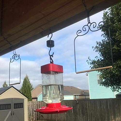 2 Pack Hummingbird Swing Metal Frame Hummingbird Perch Wild Bird Swing with Wooden Dowel for Hanging Outside