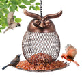 Bird Feeder for Outdoor, Squirrel Proof Metal Wild Bird Feeder Decoration for Hanging Outside Garden Yard, Cute Cat-Shaped