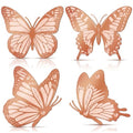 4 Pack Pure Copper Disk for Bird Bath Water Cleaner,Butterfly | Triple-point Support, Outdoor Bowl Purification, Algae Prevention Safe, Pure Copper Discs, Flower Petal Design Shapes - size: Butterfly