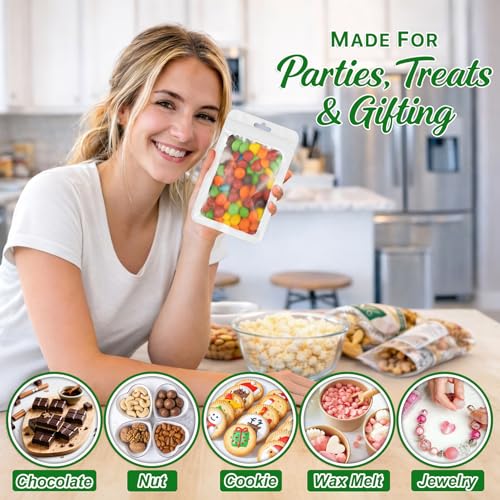 ANZNKU 100 Pcs Colorful Mylar Bags, Resealable Smell Proof Small Foil Pouch | 5Colors, 3.54x6.29", Frosted Clear Window, Plastic Packaging Bag for Small Business Candy Jewelry Treat, Seal Zip Baggies - color: 5 Colors -1, size: 3.54x6.29 inches