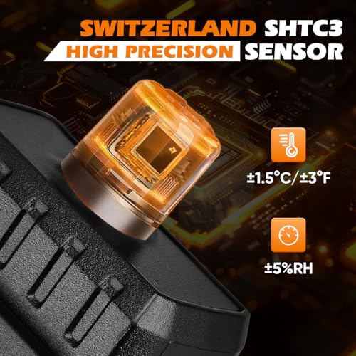 Industry Temperature Humidity Meter High Precision and High Rate Digital Hygrometer with Ambient, Relative Humidity, Dew Point, Wet Bulb Thermometer, Min/Max Hold ±1.5°C/±3°F and ±5% RH
