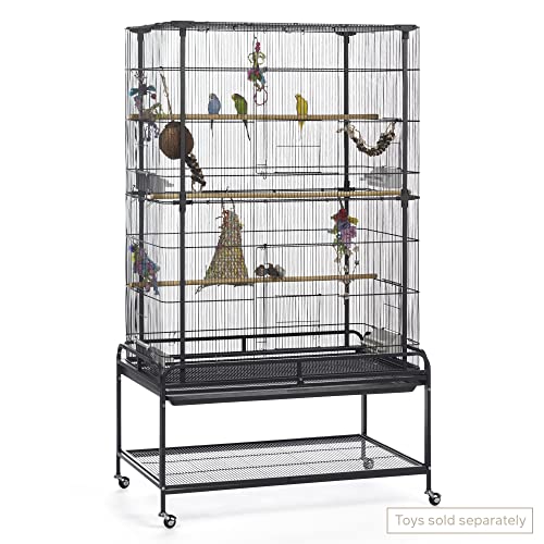 Prevue Pet Products Playtop Flight Bird Cage with Stand - F085, Black