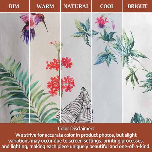 Maison d' Hermine Kitchen Towels Set of 3 Reusable 100% Cotton 27.50" x 20" | Cloth Tea Dish Towels Absorbent with Hanging Loop for Kitchen Dining Party Wedding Hotel Home Spring Summer - Tropiques - color: 025 - Tropiques
