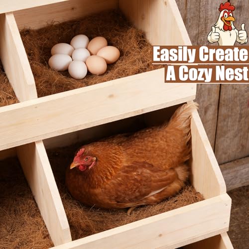12Pcs Chicken Nest Box Pads Laying Hen Nesting Box Nesting Pads for Chicken Coop Fits Most Nesting Boxes, Chicken Coop Nest Liners - 11.8x11.8 (Brown 12) - color: brown 12