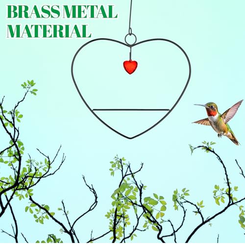 LemonRoad Hummingbird Swing, Tweet Heart Birdie Swing, Copper Hummingbird Perch Metal Frame for Wild Finches & Orioles Bird Outdoors Indoor Trunk Lawn Patio Garden (Black) - color: Black