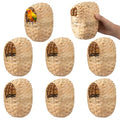 Sliner 8 Pcs Bamboo Bird Nest, Hand Woven Finch Nest for Cages, Natural Small Bird House Shelter Hideout Cage with Metal Hook, Hanging Hut Nesting Box Garden Yard Home Decor for Outdoor(5.9 Inch) - size: 5.9 Inch