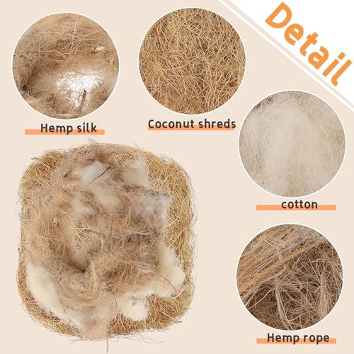 240G/8.5OZ Bird Nesting Material, Natural Mixing Nesting Material Pad for Bird Nest, Bird Nest Bedding Bird Nest Building Materials and Hideouts Supplies for Cage Garden Tree Trunk