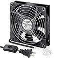 120mm EC Cooling Fan, 110V-240V AC Ball Bearing | Brushless motor, 25mm slim profile, AC plug. Ideal for DIY mini boxes, electronics cabinet exhaust, plant ventilation - style: 120mm x 25mm