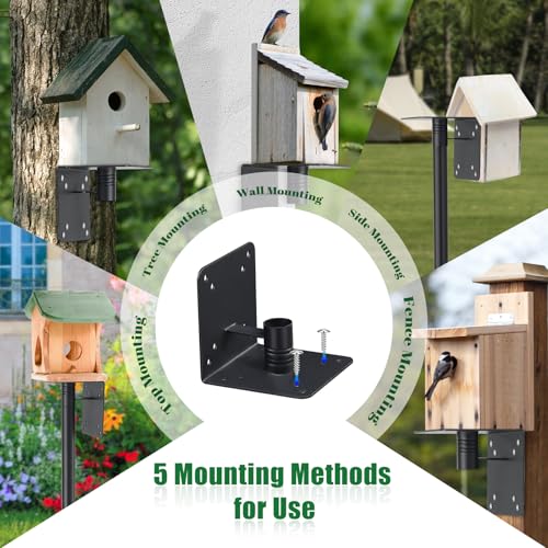 Bird Feeder Pole, 105" Heavy Duty Adjustable Feeder Stand with 5-Pronged Base for Birdhouse Mounting, Weather Station, Outdoor, Yard, Garden - size: 105 Inches